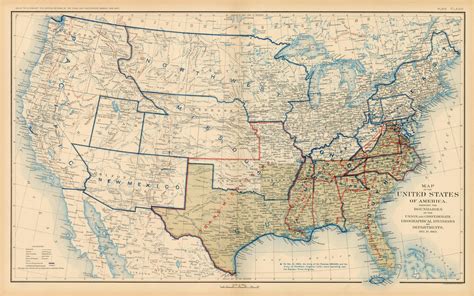 Civil War Atlas; Plate 168; Map of the United States of America Showing ...