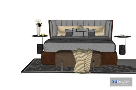 Bed Sketchup 3d model Sketchup Download Free 3dbrute