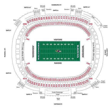 M&T Bank Stadium Diagrams | Baltimore Ravens – baltimoreravens.com