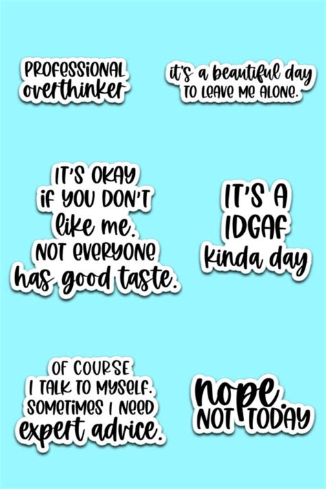 Sarcastic Planner Stickers -Free Printable & Digital Funny Planner Stickers