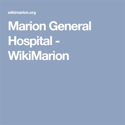 Marion General Hospital - WikiMarion General Hospital, Marion, Indiana ...