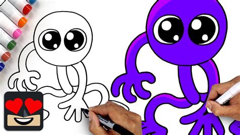 How To Draw Rainbow Friends Purple 🌈 - YouTube