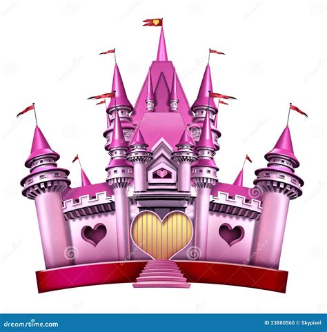 Pink Princess Castle stock illustration. Illustration of fantasy - 23880560