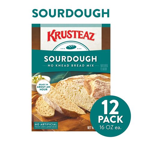 Buy Krusteaz Sourdough Flavored No Knead Bread Mix, 14 oz (Pack of 12) Online at desertcart UAE