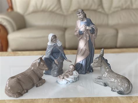 Vtg Nao by Lladro 5 Pieces Porcelain Nativity Figurines Set 1981 Spain Christmas for Sale ...