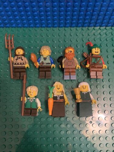 LEGO Medieval Fantasy Castle DnD Minifigs Lot Of 7 Peasants Townspeople ...