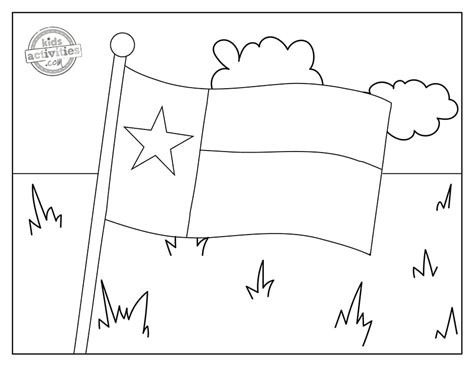 Lone Star Texas Flag Coloring Pages Kids Activities Blog