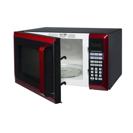 Hamilton Beach Stainless Steel 0.9 Cu. Ft. Red Microwave Oven - Walmart.com - Walmart.com