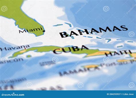 World Map of Cuba and Focus in All Border with Miami, Bahamas, Havana ...