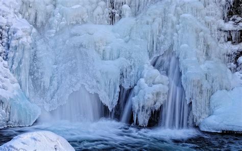 Icey Waterfall wallpaper | nature and landscape | Wallpaper Better