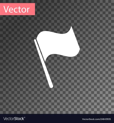 White flag icon isolated on transparent background