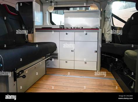 motorhome interior camper van modern motor home tourism concept rv ...