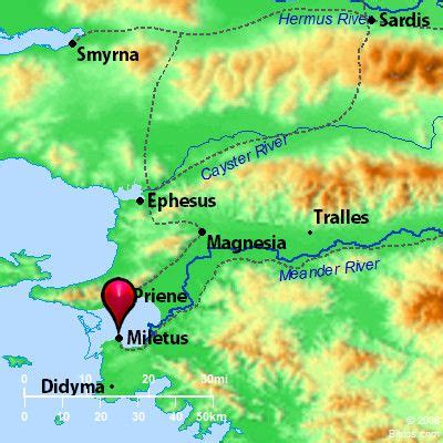 Bible Map: Miletus | Bible mapping, Ephesus, Map