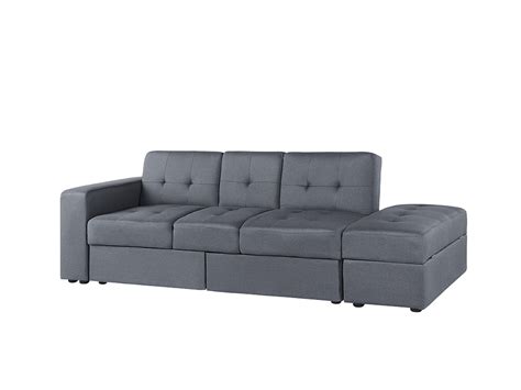 Gray Sectional Sofa With Ottoman | Baci Living Room