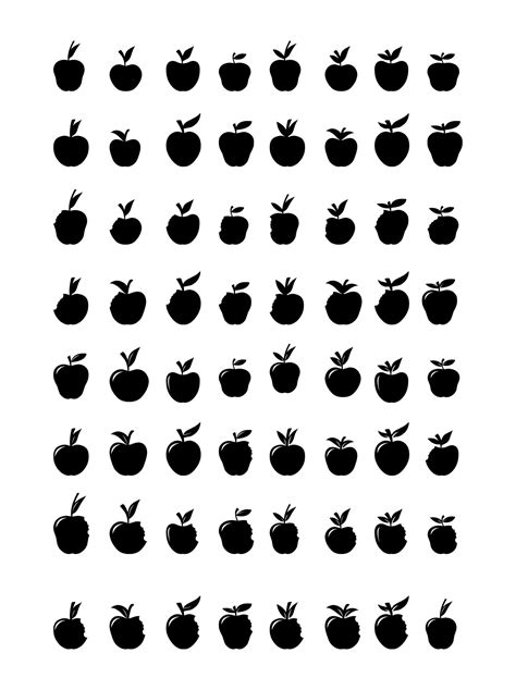 Apple Silhouette Vector Illustration 21080380 Vector Art at Vecteezy