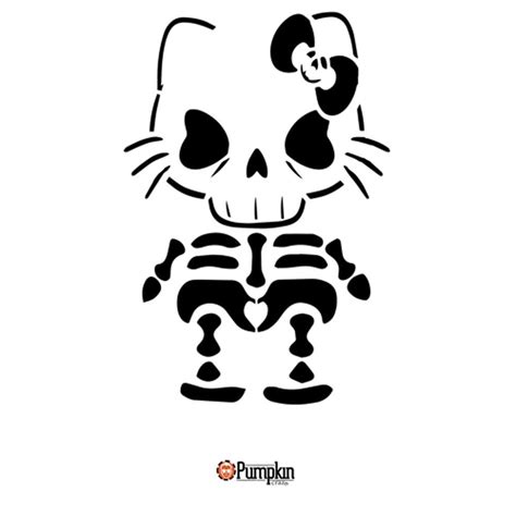 28 Pumpkin Stencils For the Best Hello Kitty-Themed Halloween | Hello kitty pumpkin, Pumpkin ...