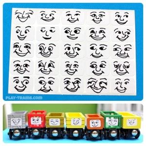 DIY Troublesome Truck Face Stickers for Wooden Trains