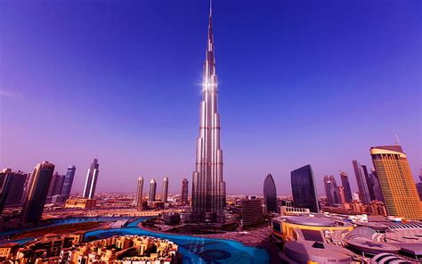 HD wallpaper: Dubai Fountains–fountain On The Burj Khalifa Lake ...