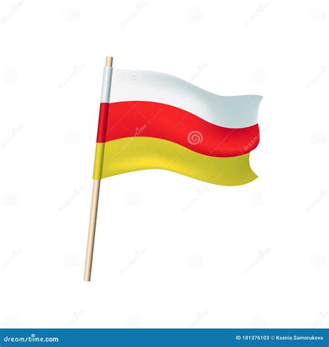 Flag of the Republic of South Ossetia. Vector Illustration Stock Vector ...