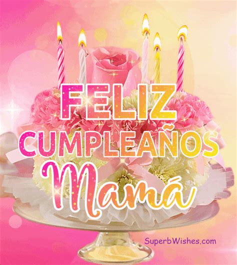 Pastel de Cumpleaños Con Velas GIF - Feliz Cumpleaños, Mamá | SuperbWishes