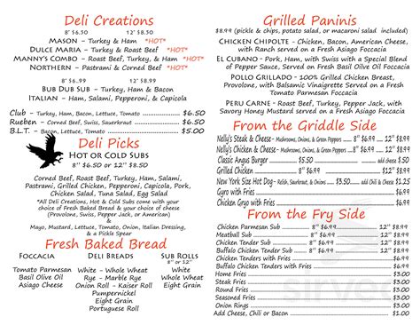 Nelly's Deli menus in Daytona Beach, Florida, United States