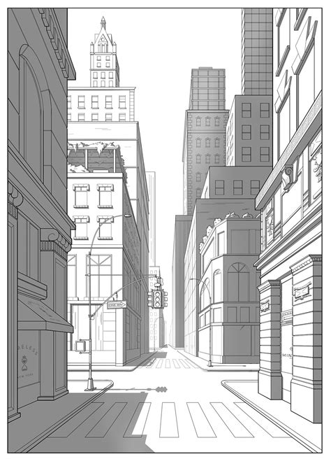 ArtStation - Perspective Practice - City Street