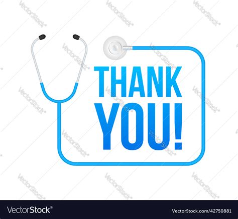 Medical with thank you Royalty Free Vector Image