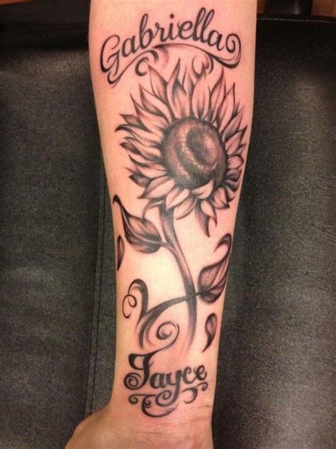 Pin by Tammie Piterski on All the Pretty Things | Tattoos with kids names, Sunflower tattoo ...