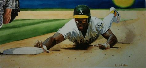 Another stolen base for Rickey Henderson by Snakeeyes152 on deviantART