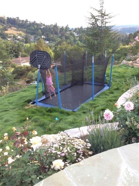 32 Fun Backyard Trampoline Ideas | Backyard trampoline, Trampoline, In ...