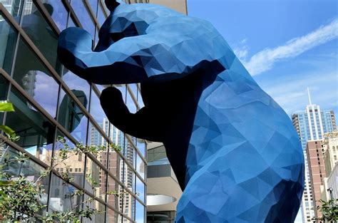 Big Blue Bear Sculpture Peering into Convention Center in Denver ...