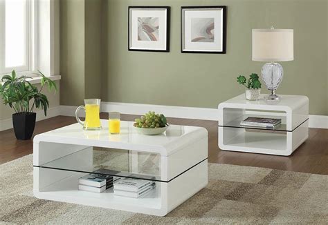 Modern White Coffee Table - Hyme Furniture