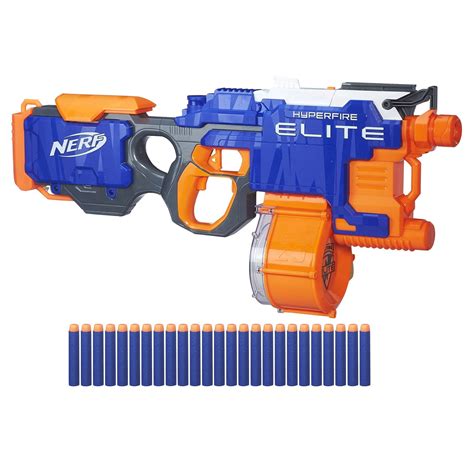 Nerf HyperFire Motorized Elite Blaster, 25-Dart Drum, Fires Up To 5 Darts Per Second, Includes ...