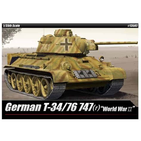 Academy – 1/35 Scale German T-34/76 747(r) Plastic Model Kit – Sabe's ...