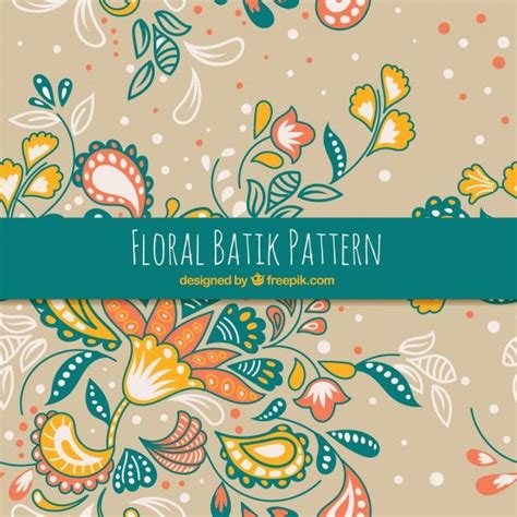 Hand Drawn Batik Floral Pattern | Batik pattern, How to draw hands ...