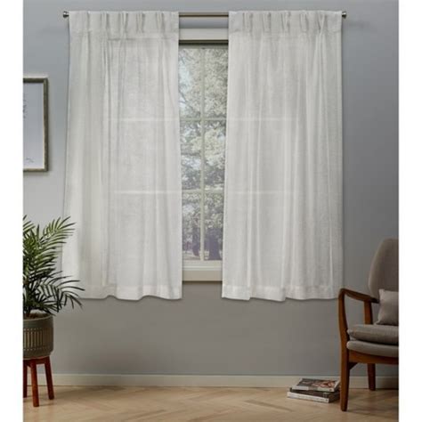 Set Of 2 Belgian Pinch Pleats Sheer Window Curtain Panel - Exclusive Home : Target