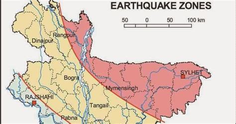 Bangladesh Earthquake Zones Map