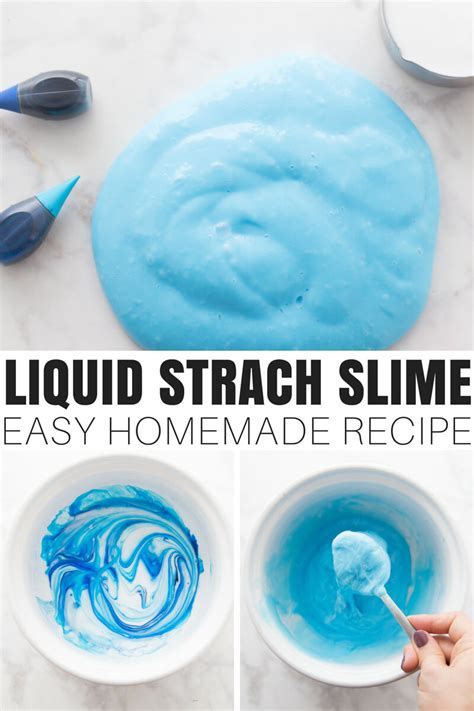 Liquid Starch Slime Recipe 3 Ingredient Homemade Slime With Kids