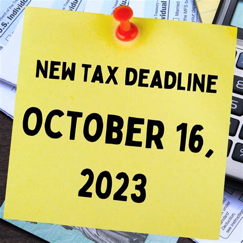 IRS Extends Tax Filing Deadline to October 16, 2023