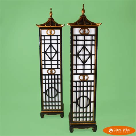 Pair of Pagoda Floor Lamps | Circa Who