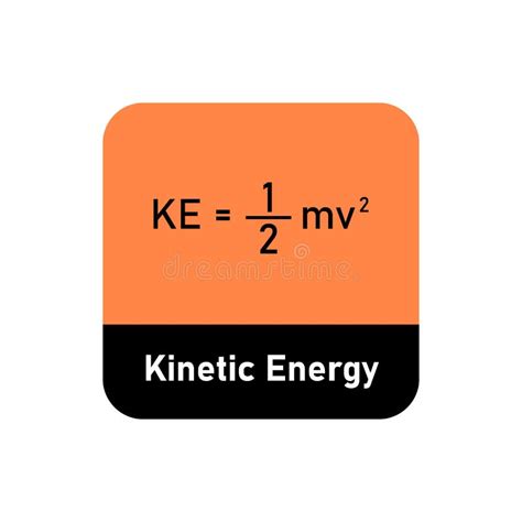 Kinetic Energy Formula in Physics Stock Vector - Illustration of ...