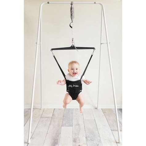 Jolly Jumper Baby Exerciser with Portable Stand in White --- Baby Jumper | eBay