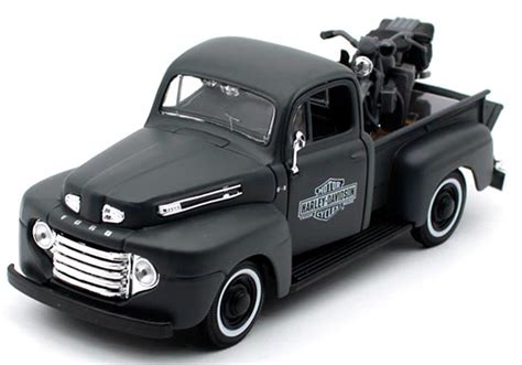 1:24 Scale Deep Gray Diecast 1948 Ford F-1 Pickup Truck Model [NB4T288 ...