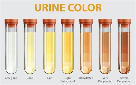 Free Vector | Illustration of urine color chart