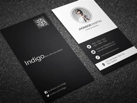 Minimal Vertical Business Card | Business card design minimal, Vertical business card template ...