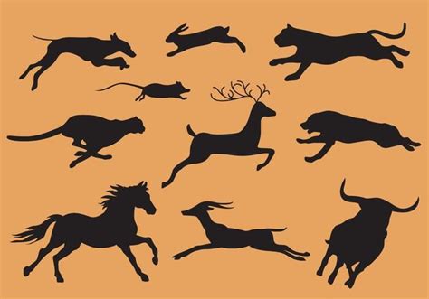 Image result for ANIMALS RUNNING | Silhouette vector, Vector art, Running drawing