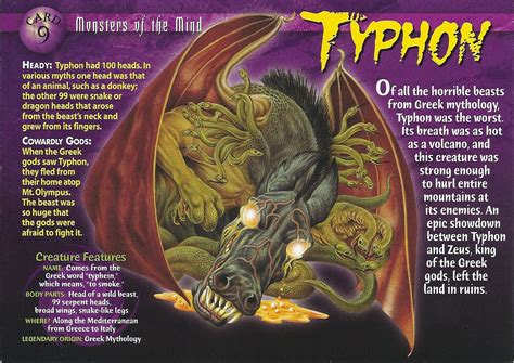 Typhon | Greek monsters, Myths & monsters, Mythological creatures