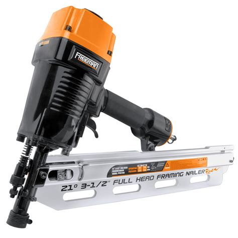 Freeman Pneumatic 21-Degree 3-1/2 in. Full Round Head Framing Nailer ...