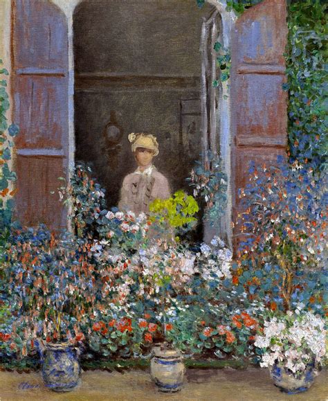 Camille Monet at the Window, Argentuile - Claude Monet - WikiPaintings.org