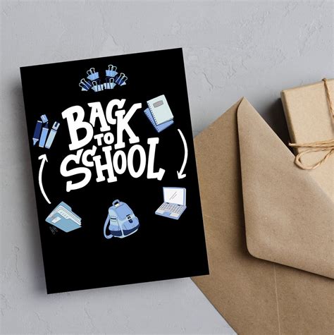 Back-to-school Greeting Card Card for Kids First Day of School Teacher ...